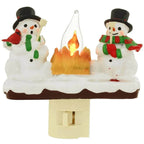 Regalo di Natale con pupazzo di neve e luce notturna per falò per bambini
