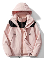 Giacca 3 in 1 impermeabile da donna - Inverno in pile rilassato