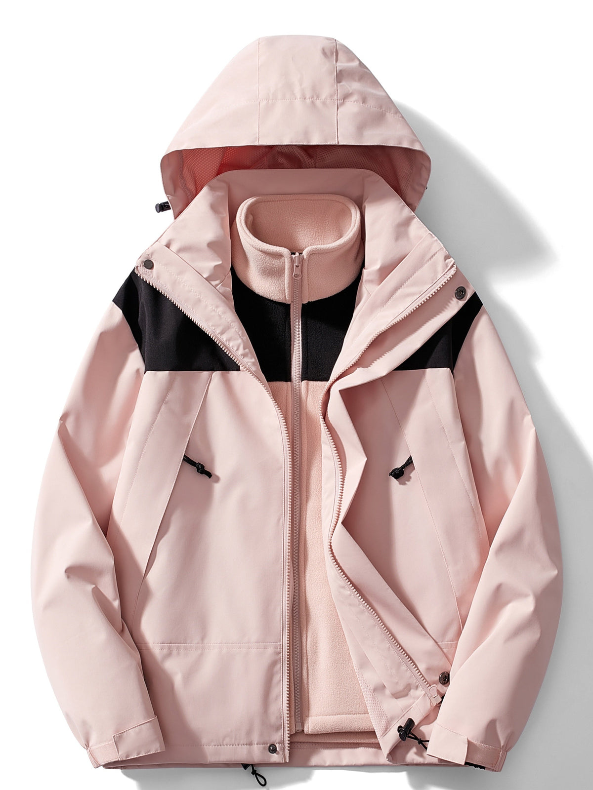 Giacca 3 in 1 impermeabile da donna - Inverno in pile rilassato