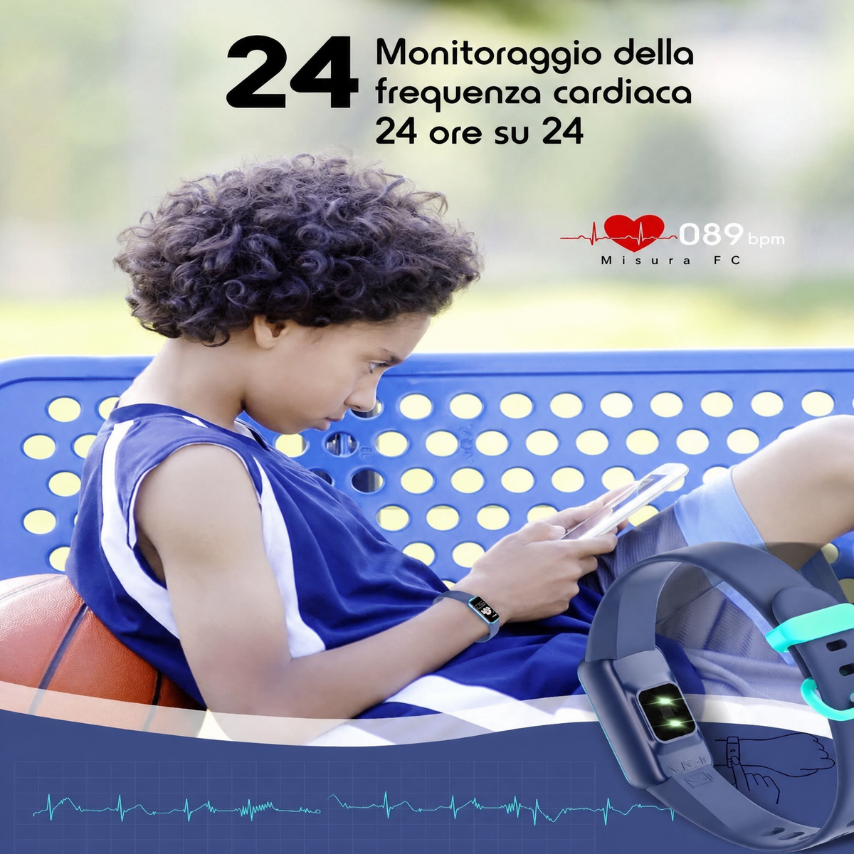 Smartwatch per bambini con GPS, monitoraggio fitness e funzioni per la salute – Viona
