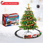 Set trenino elettrico di Natale per bambini | Con effetto fumo, luci e suoni realistici (regalo di Natale)