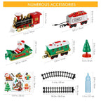 Set trenino elettrico di Natale per bambini | Con effetto fumo, luci e suoni realistici (regalo di Natale)