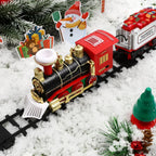 Set trenino elettrico di Natale per bambini | Con effetto fumo, luci e suoni realistici (regalo di Natale)
