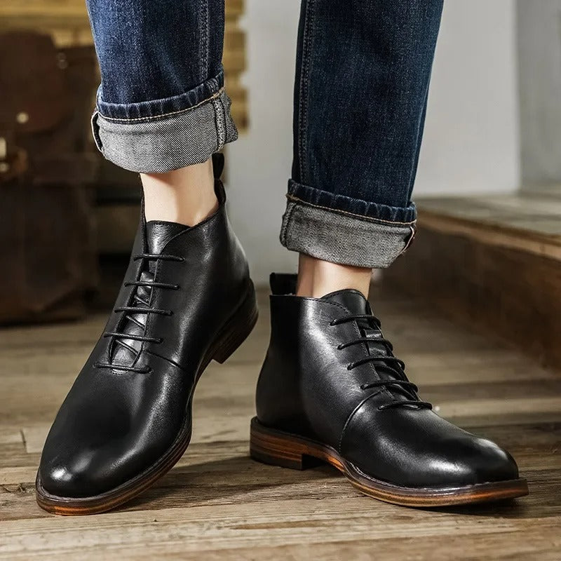 Stivali eleganti in pelle versatili da uomo | Stile e comfort per tutto il giorno