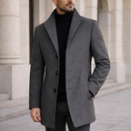 Elegante cappotto invernale lungo da uomo per il massimo calore