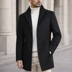 Elegante cappotto invernale lungo da uomo per il massimo calore