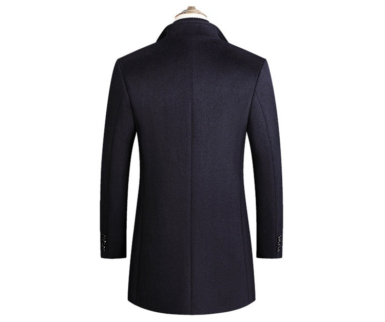 Elegante cappotto invernale lungo da uomo per il massimo calore