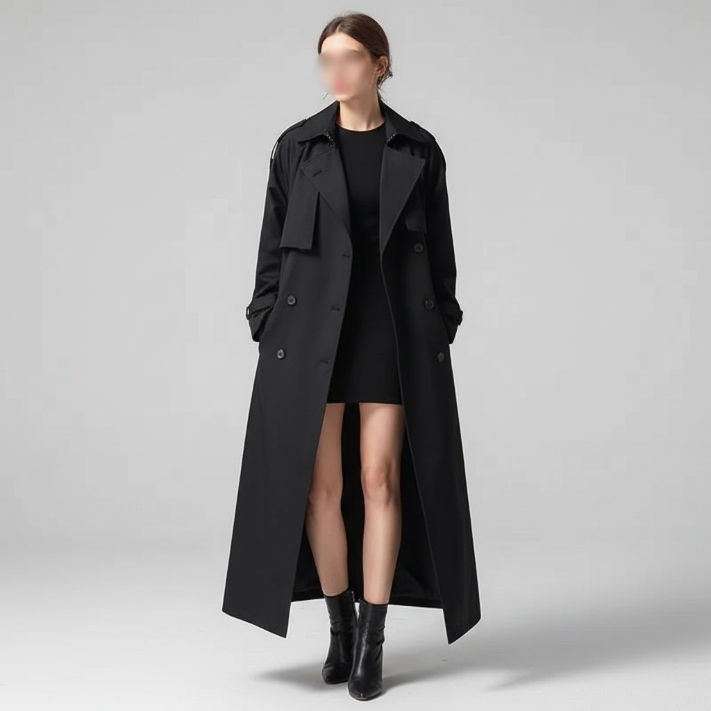 Trench lungo oversize da donna
