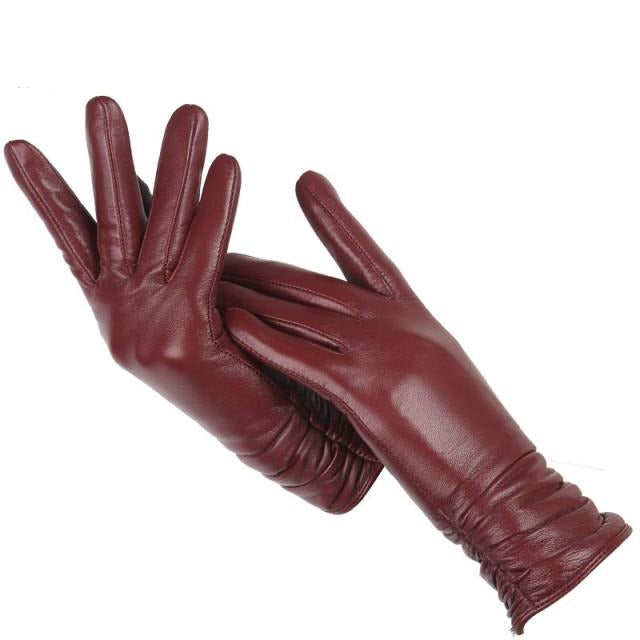 Guanti eleganti da donna in vera pelle