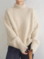 Maglione elegante a collo alto da donna | Stile accogliente e versatile
