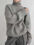 Maglione elegante a collo alto da donna | Stile accogliente e versatile