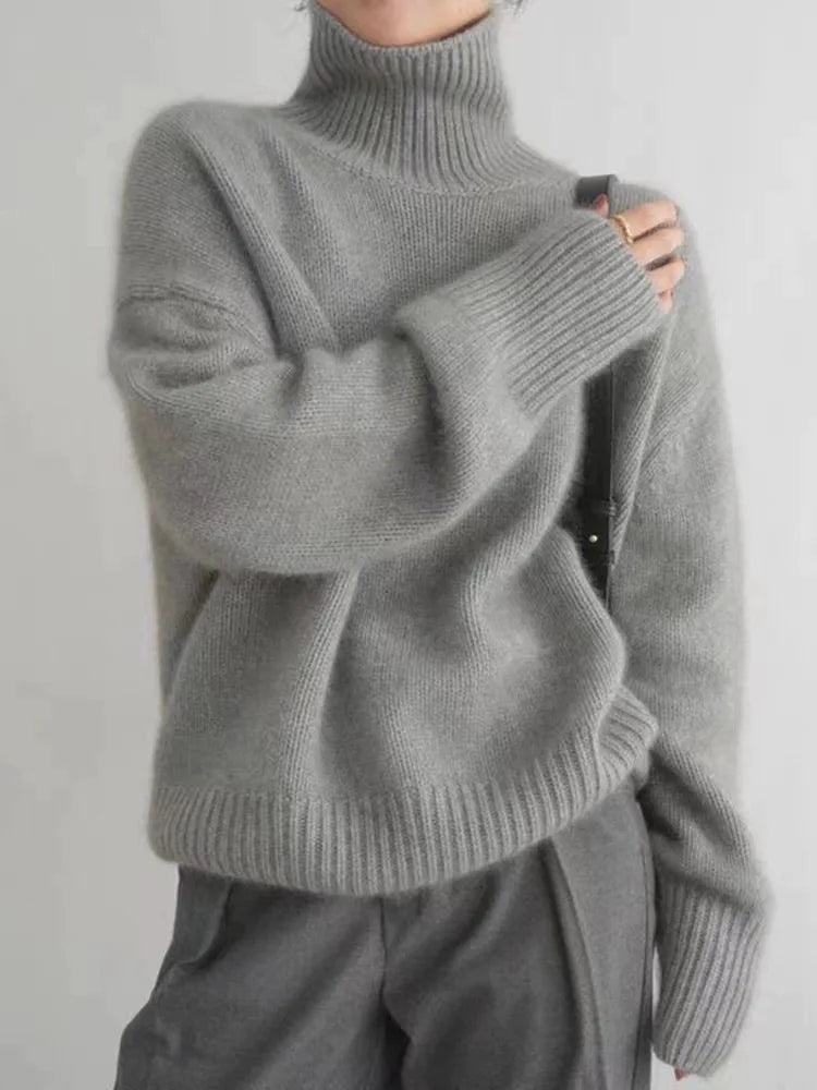 Maglione elegante a collo alto da donna | Stile accogliente e versatile