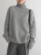 Maglione elegante a collo alto da donna | Stile accogliente e versatile