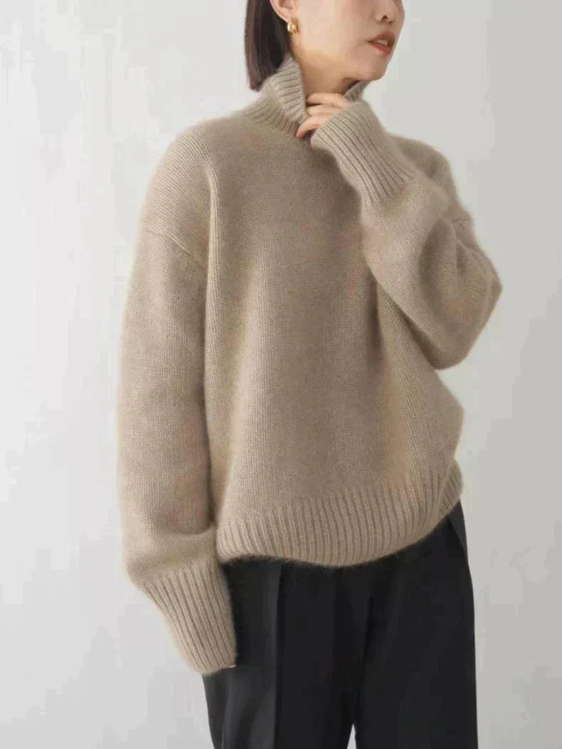 Maglione elegante a collo alto da donna | Stile accogliente e versatile