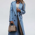 Cappotto Lungo da Donna con Chiusura a Bottoni