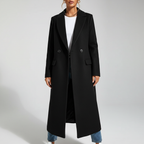 Cappotto Lungo da Donna con Chiusura a Bottoni