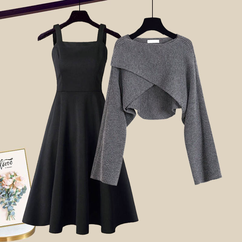 Set versatile di abiti in maglia da donna con design a strati e vestibilità regolabile