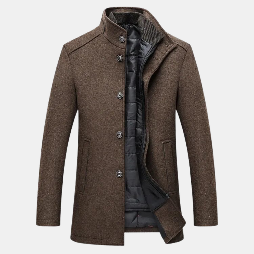 Giacca da uomo classica urbana con colletto rialzato | Elegante e confortevole