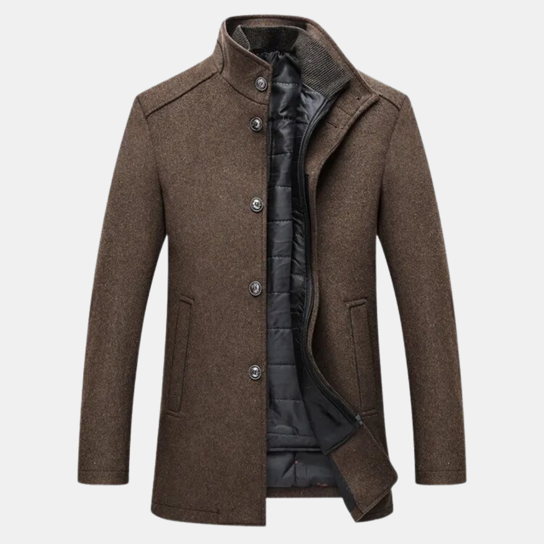 Giacca da uomo classica urbana con colletto rialzato | Elegante e confortevole