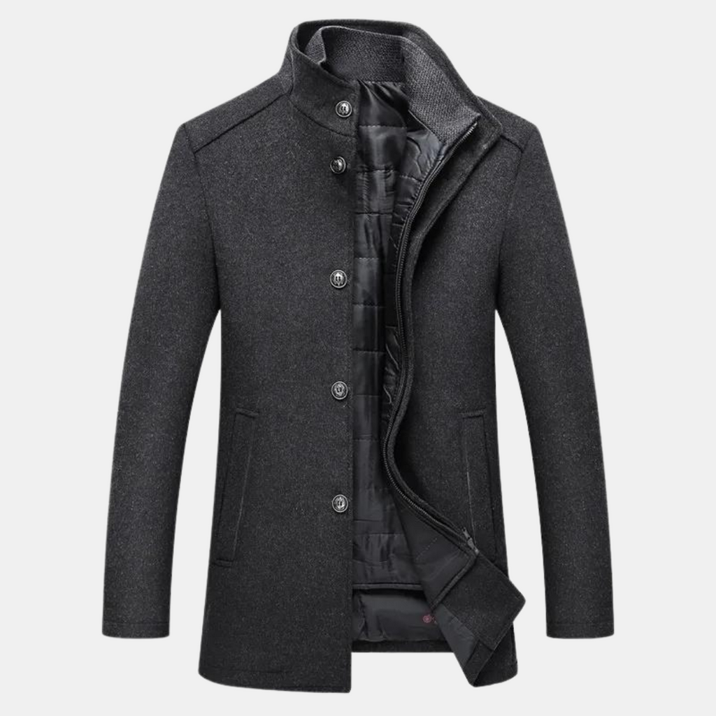Giacca da uomo classica urbana con colletto rialzato | Elegante e confortevole