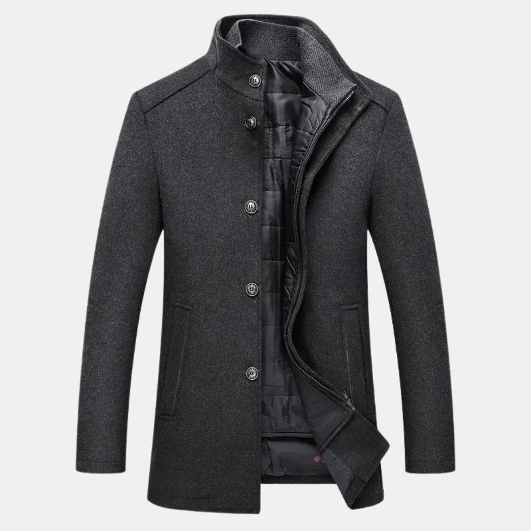 Giacca da uomo classica urbana con colletto rialzato | Elegante e confortevole