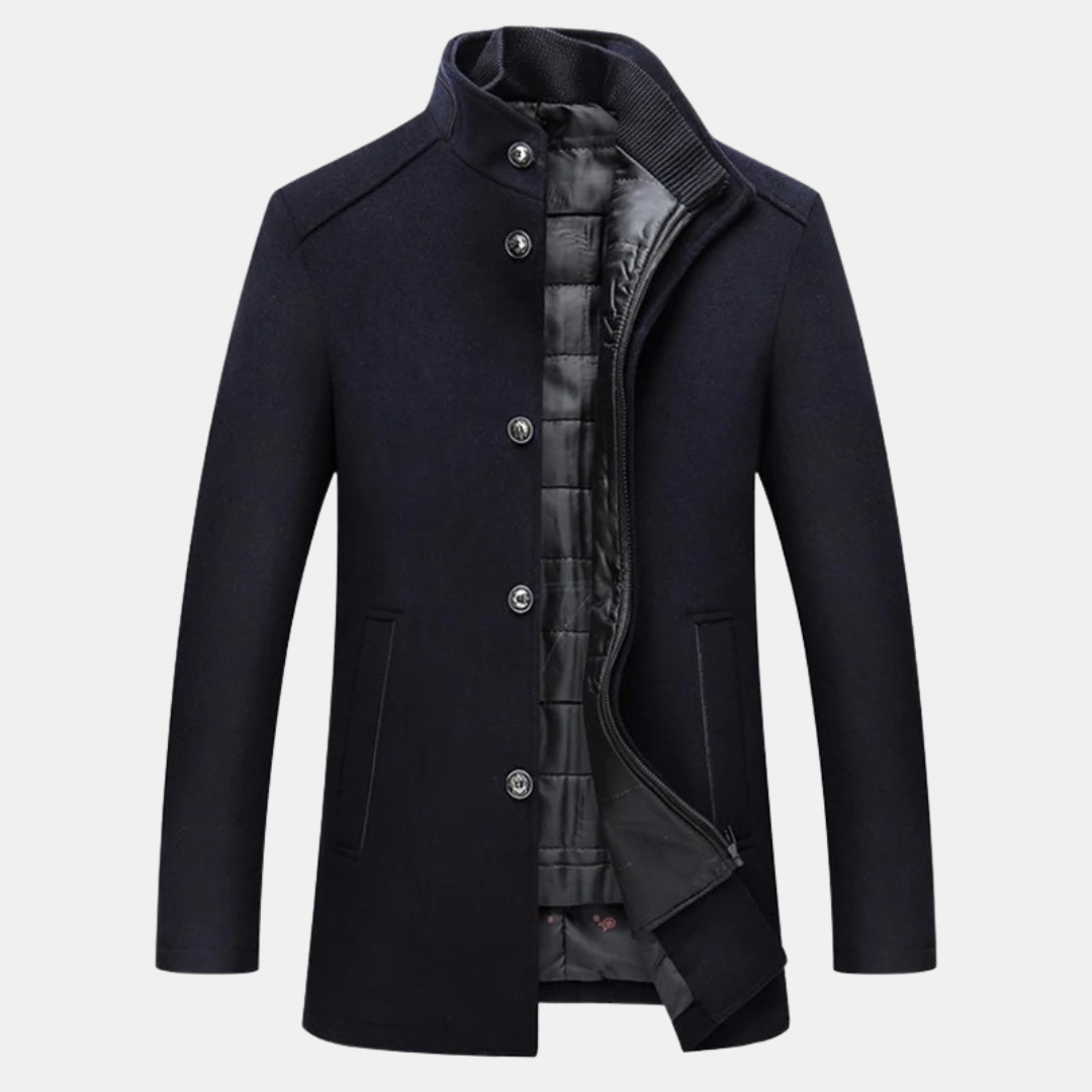 Giacca da uomo classica urbana con colletto rialzato | Elegante e confortevole