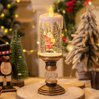 Decorazione natalizia con candele a led festive