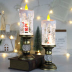 Decorazione natalizia con candele a led festive