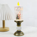 Decorazione natalizia con candele a led festive