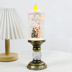 Decorazione natalizia con candele a led festive
