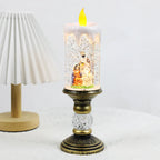 Decorazione natalizia con candele a led festive