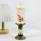Decorazione natalizia con candele a led festive