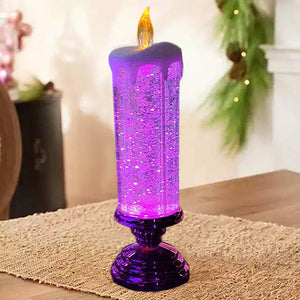 Incantevoli luci natalizie a LED glitterate