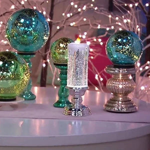 Incantevoli luci natalizie a LED glitterate
