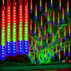 Decorazione da giardino con luci natalizie a forma di meteora