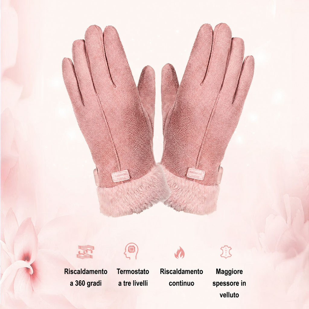 Guanti invernali da donna touchscreen caldi