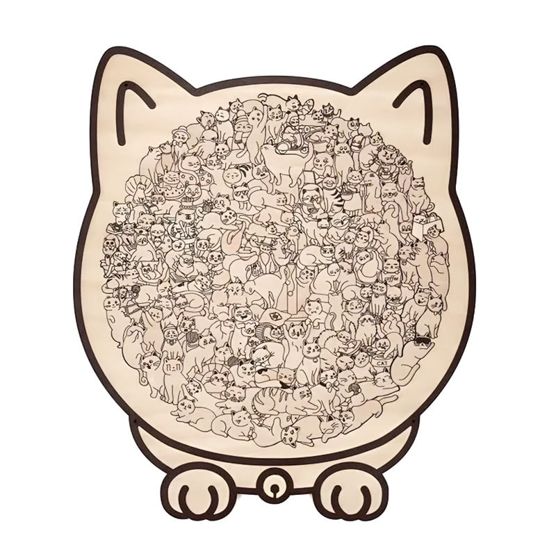 Puzzle con gatti in legno da 135 pezzi
