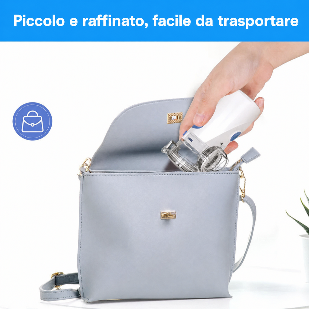 Nebulizzatore a rete portatile a ultrasuoni, dispositivo compatto e silenzioso per uso personale