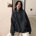 Felpa con cappuccio oversize da donna accogliente - In pile di media lunghezza invernale