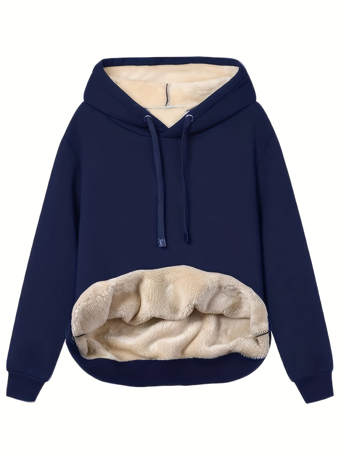 Felpa con cappuccio isolante da donna - Pullover rilassato, pile