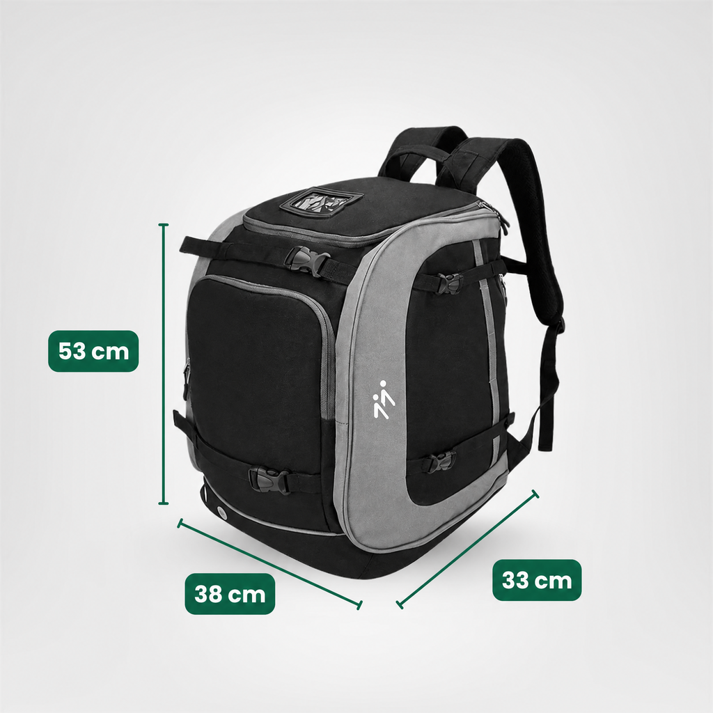 Zaino da sci 65L | Borsa per scarponi da sci con scomparto per casco e scomparto per maschera | Tessuto Oxford, spallacc