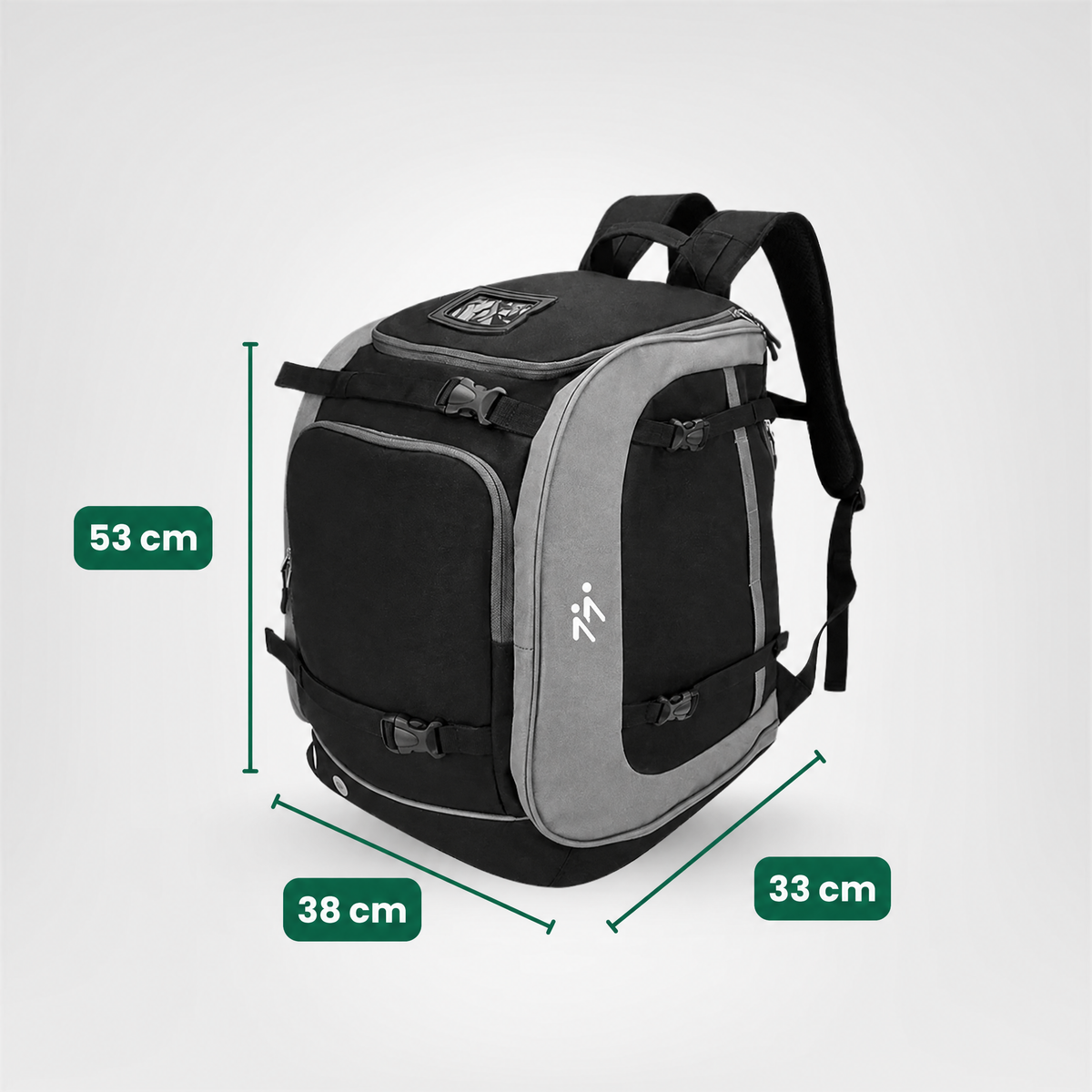 Zaino da sci 65L | Borsa per scarponi da sci con scomparto per casco e scomparto per maschera | Tessuto Oxford, spallacc