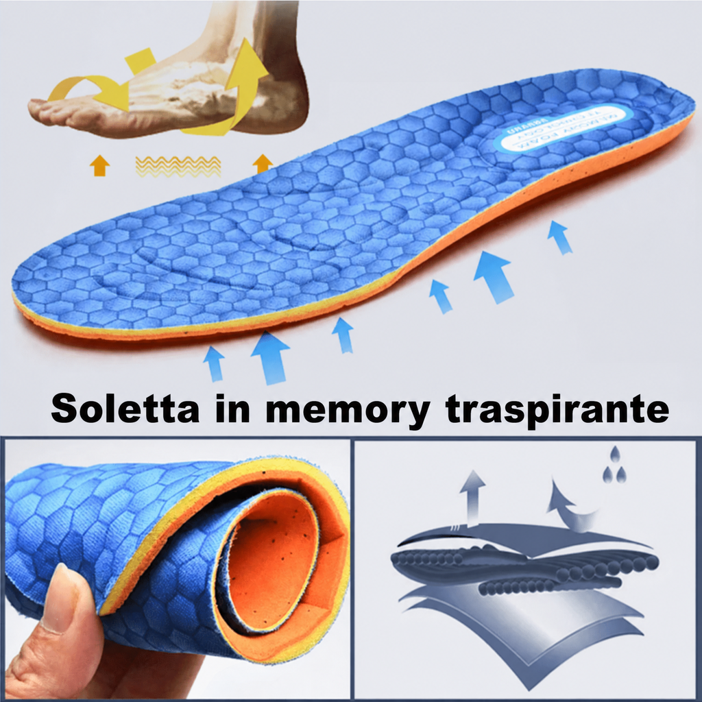 Scarpe diabetiche extra larghe con memory foam - Antipressione e confortevoli