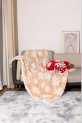 Coperta natalizia in lana per divano e letto