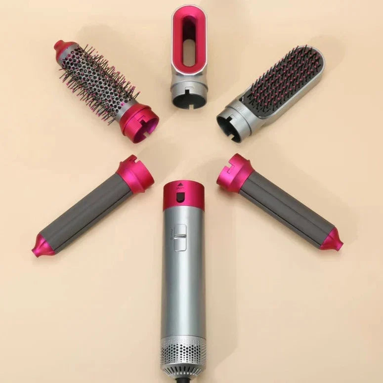 Styler per capelli 5 in 1 con arricciacapelli automatico, asciugacapelli e spazzola lisciante