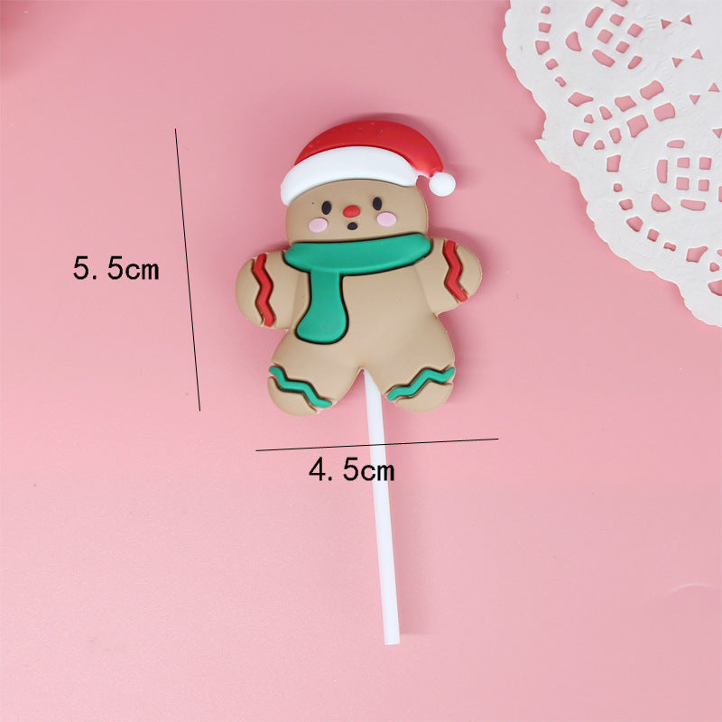 Ornamenti per la decorazione della torta di Natale in plastica morbida