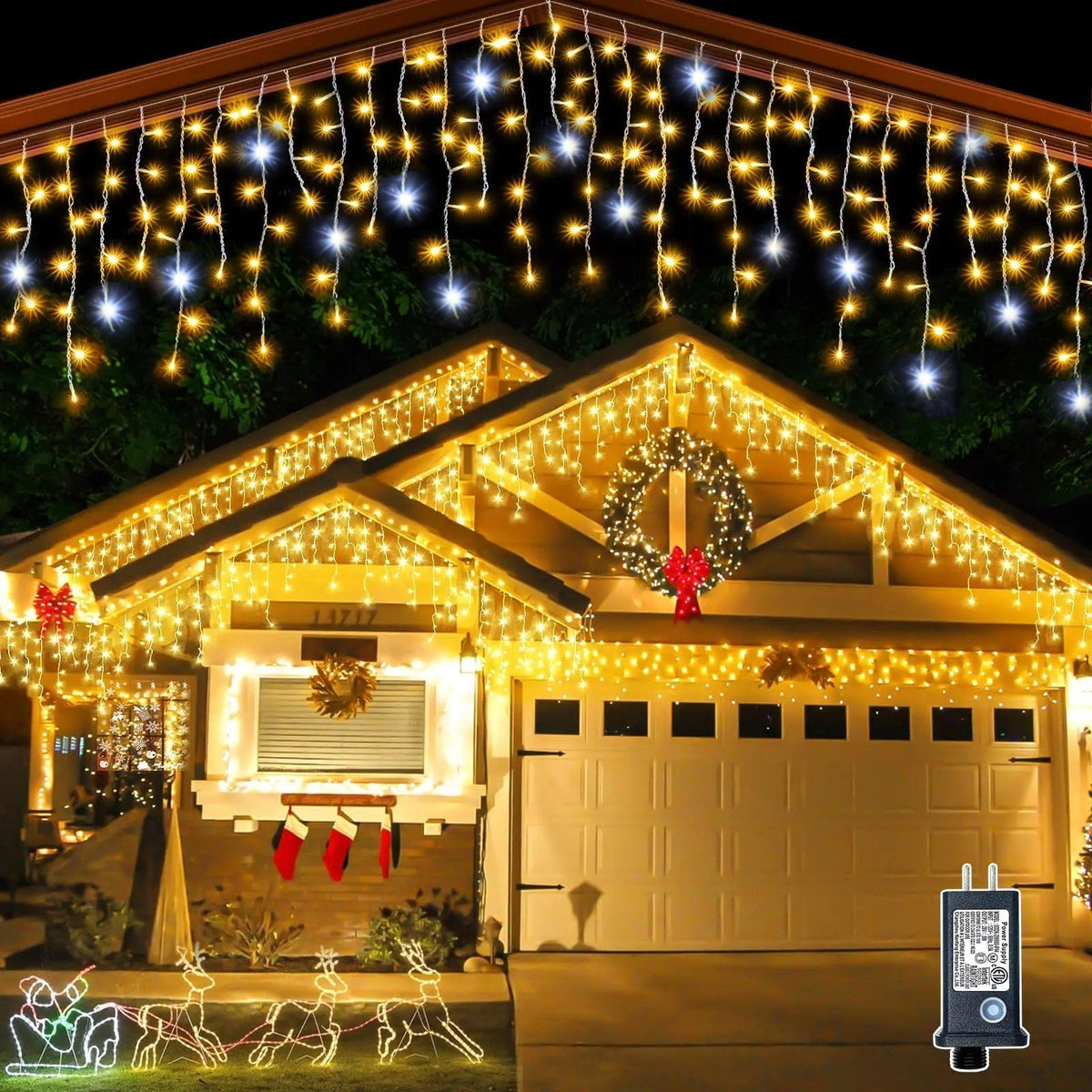 Luci per decorazioni natalizie a LED per esterni