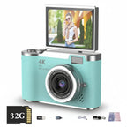 Fotocamera Digitale 4K Schermo Ribaltabile 48MP Zoom 8X Compatta Foto Video
