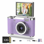 Fotocamera Digitale 4K Schermo Ribaltabile 48MP Zoom 8X Compatta Foto Video