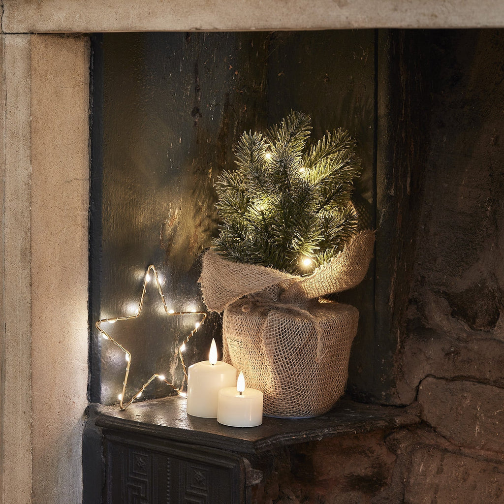 Decorazioni natalizie Mini luci per albero smerigliato